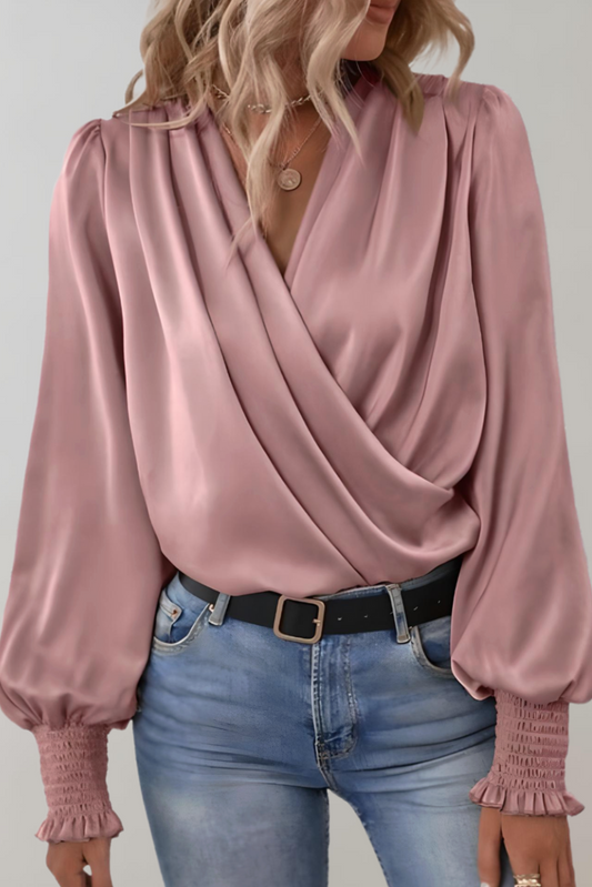 SOFIA | Blusa Elegante de Manga Larga con Escote en V