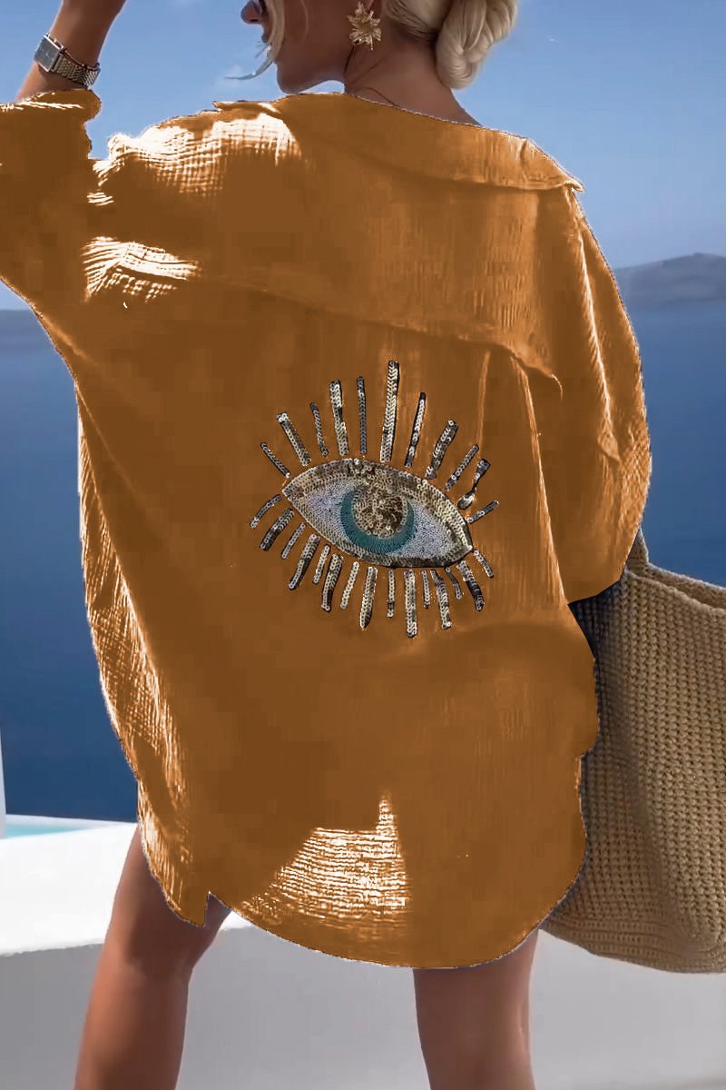 AITANA | Camisa bordada brillante con estilo