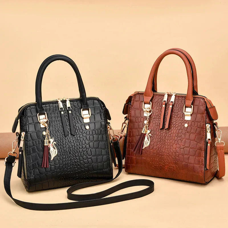GLOW™ | Bolso con textura de cocodrilo