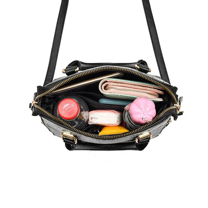 GLOW™ | Bolso con textura de cocodrilo