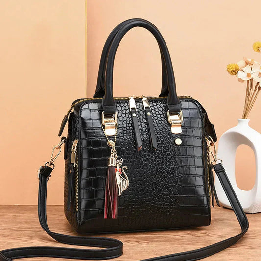 GLOW™ | Bolso con textura de cocodrilo