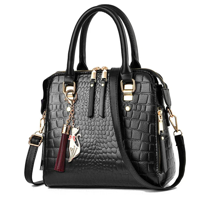 GLOW™ | Bolso con textura de cocodrilo