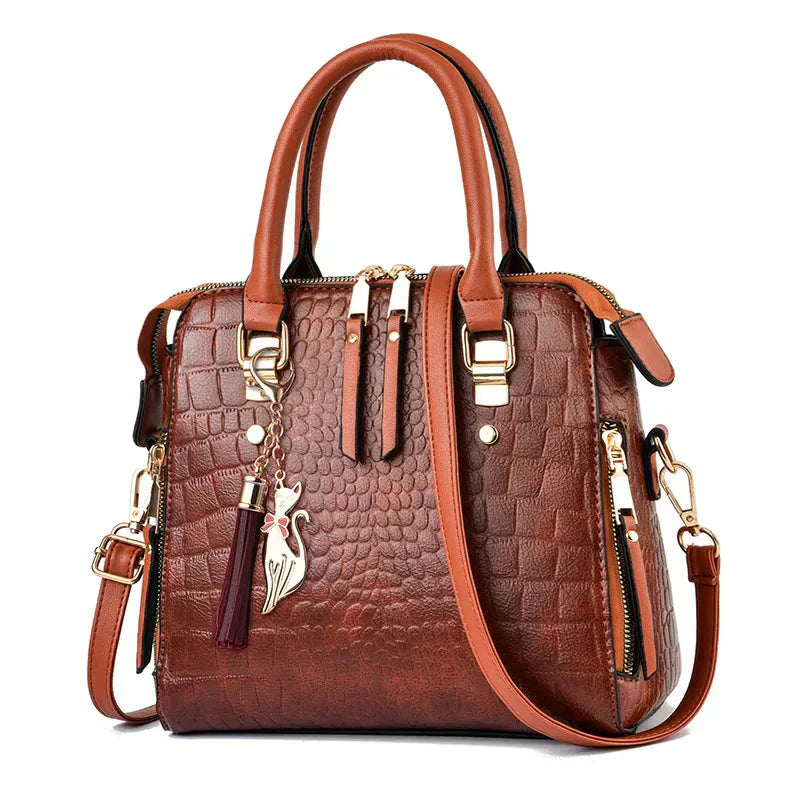 GLOW™ | Bolso con textura de cocodrilo