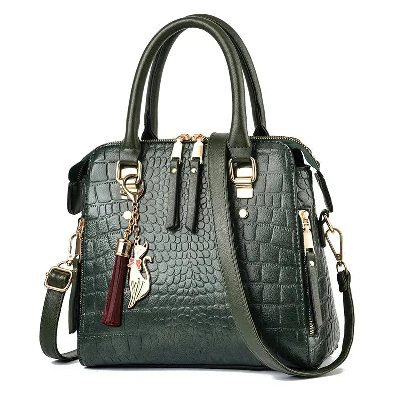 GLOW™ | Bolso con textura de cocodrilo