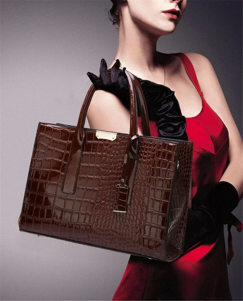 GLOW™ | Bolso estampado de cocodrilo