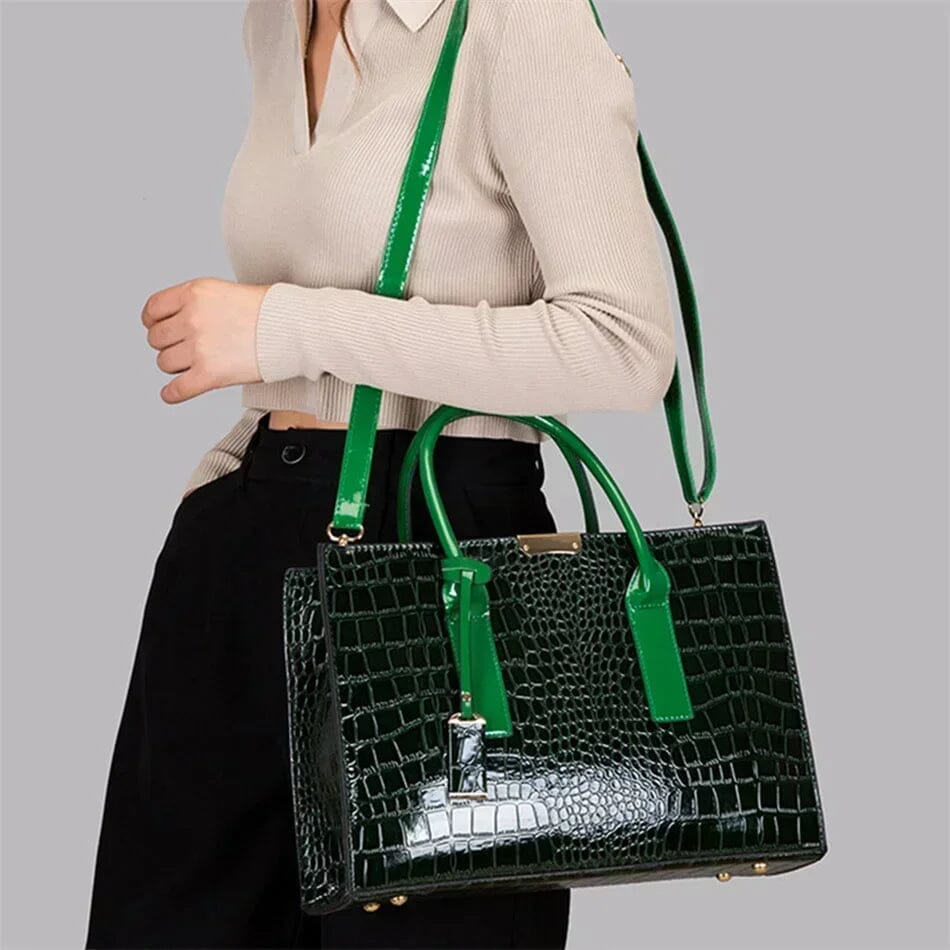 GLOW™ | Bolso estampado de cocodrilo