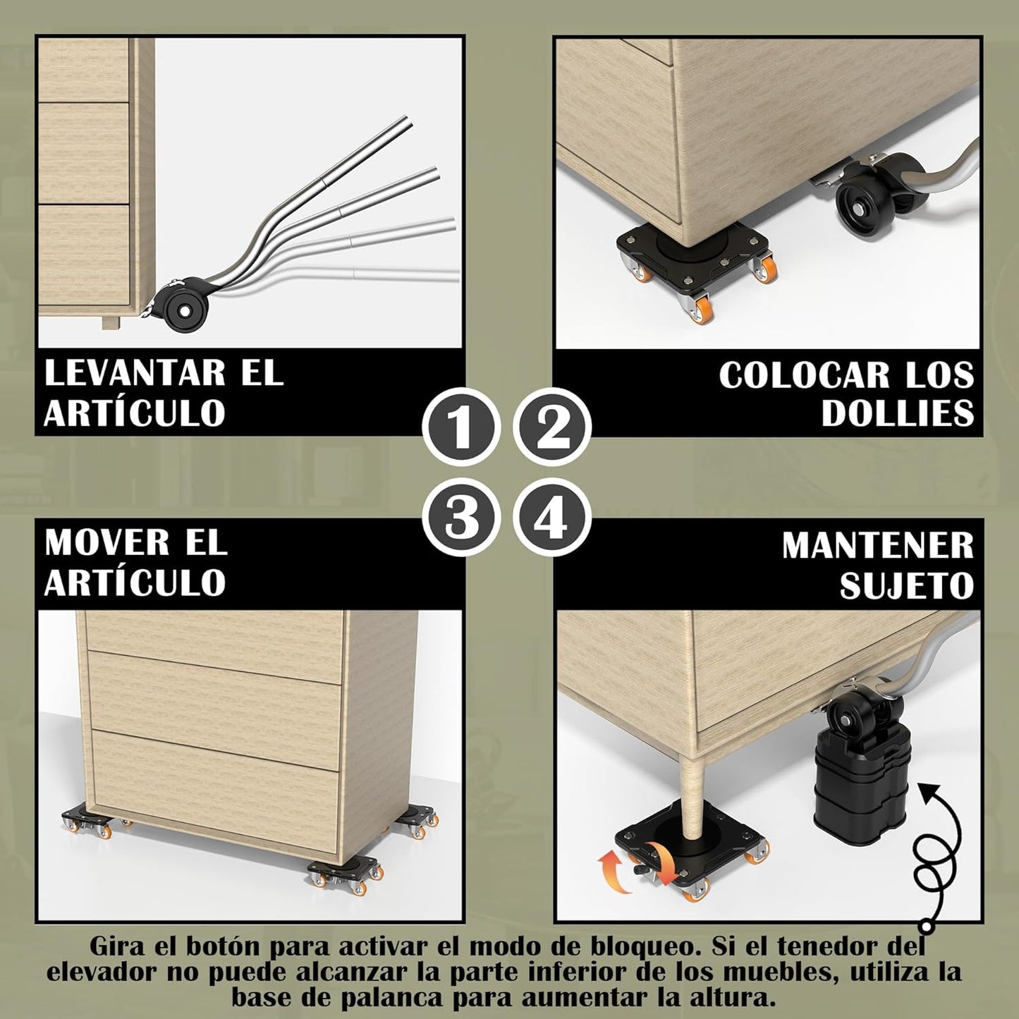SKYROAD | Kit Mover Muebles Pesados + Elevador