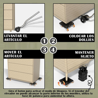 SKYROAD | Kit Mover Muebles Pesados + Elevador