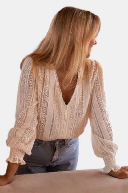 EMELY | Blusa de Encaje de Crochet
