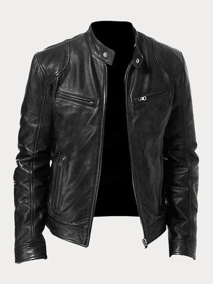 CARLOS | Chaqueta de Cuero Elegante