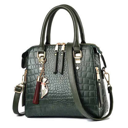 GLOW™ | Bolso con textura de cocodrilo